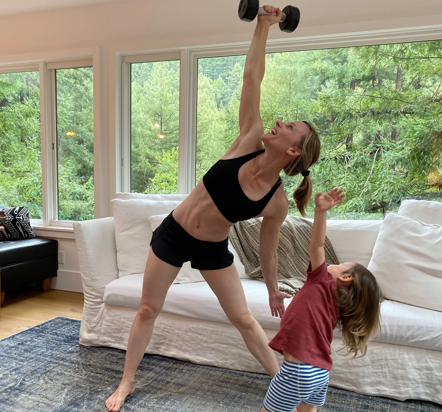 Susan Ohtake and her young son