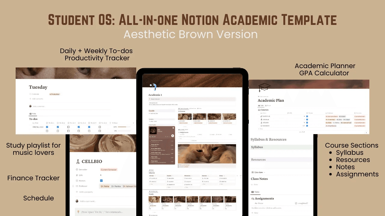 Academic Planner Notion Template