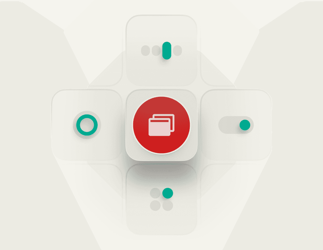 Grid illustration with different toggle controls