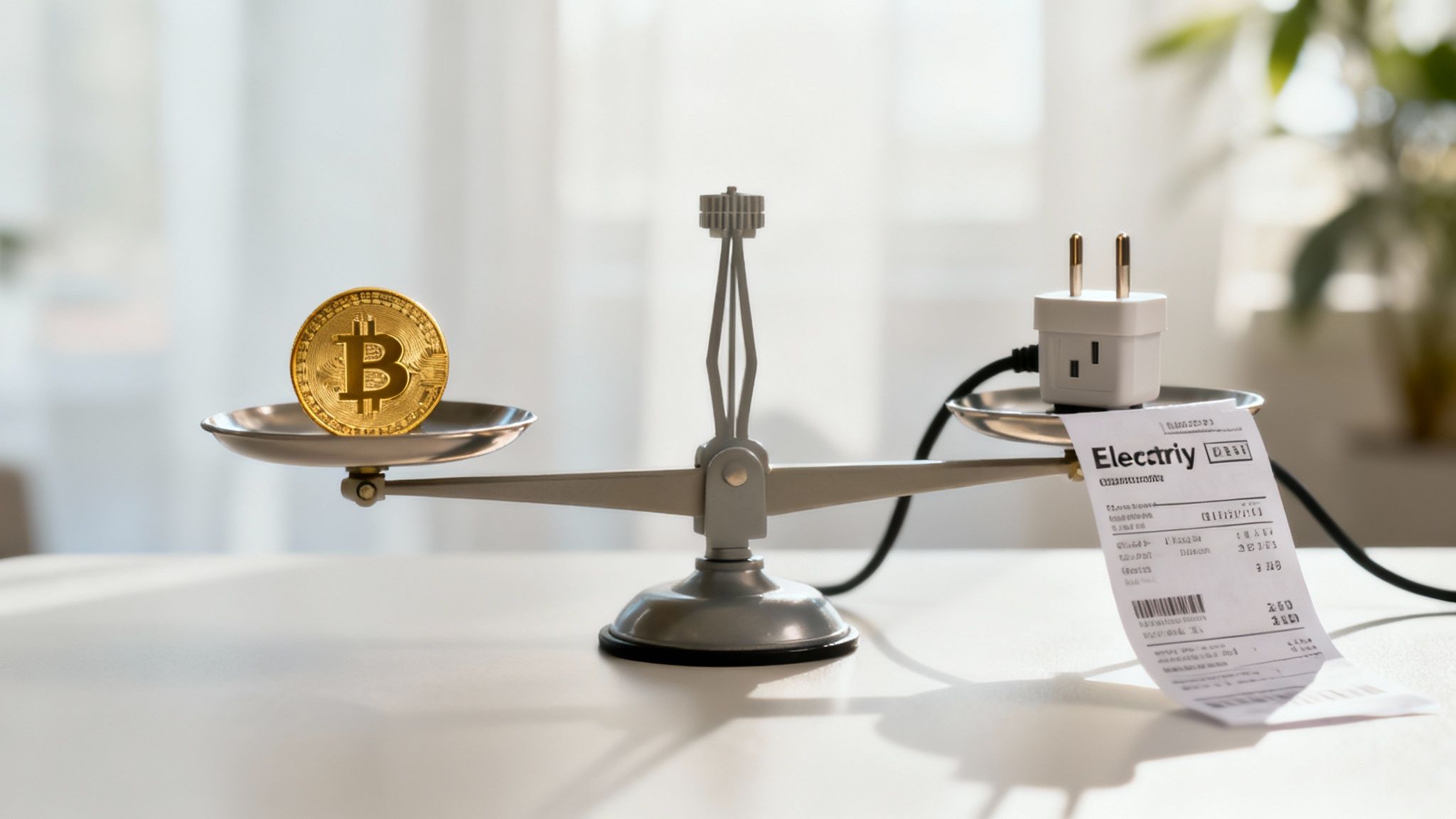 Graph showing the economics of cryptocurrency mining