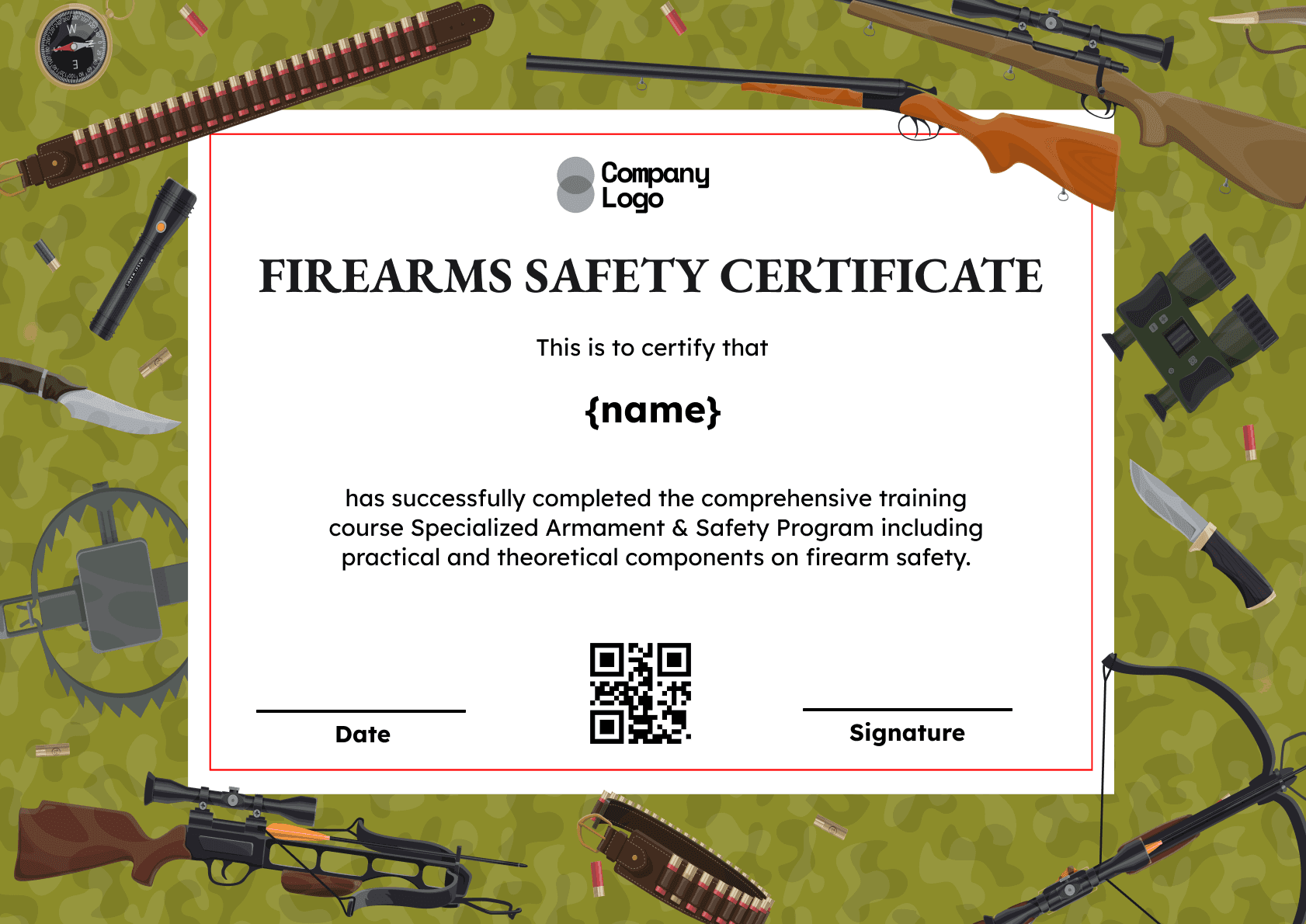 Wauld - Professional and attractive green recognition badge template