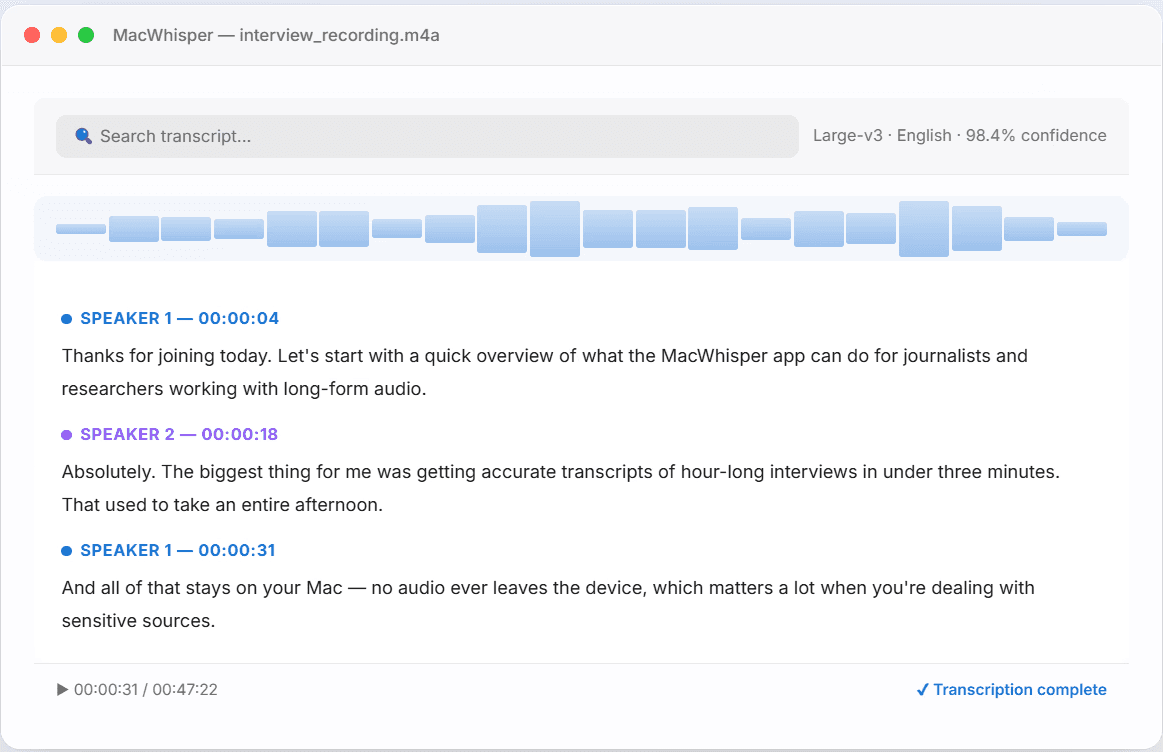 macwhisper interface