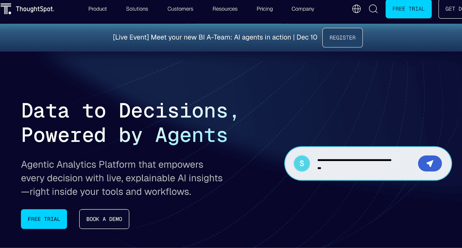 ThoughtSpot – Search & Agentic AI for Financial Analytics