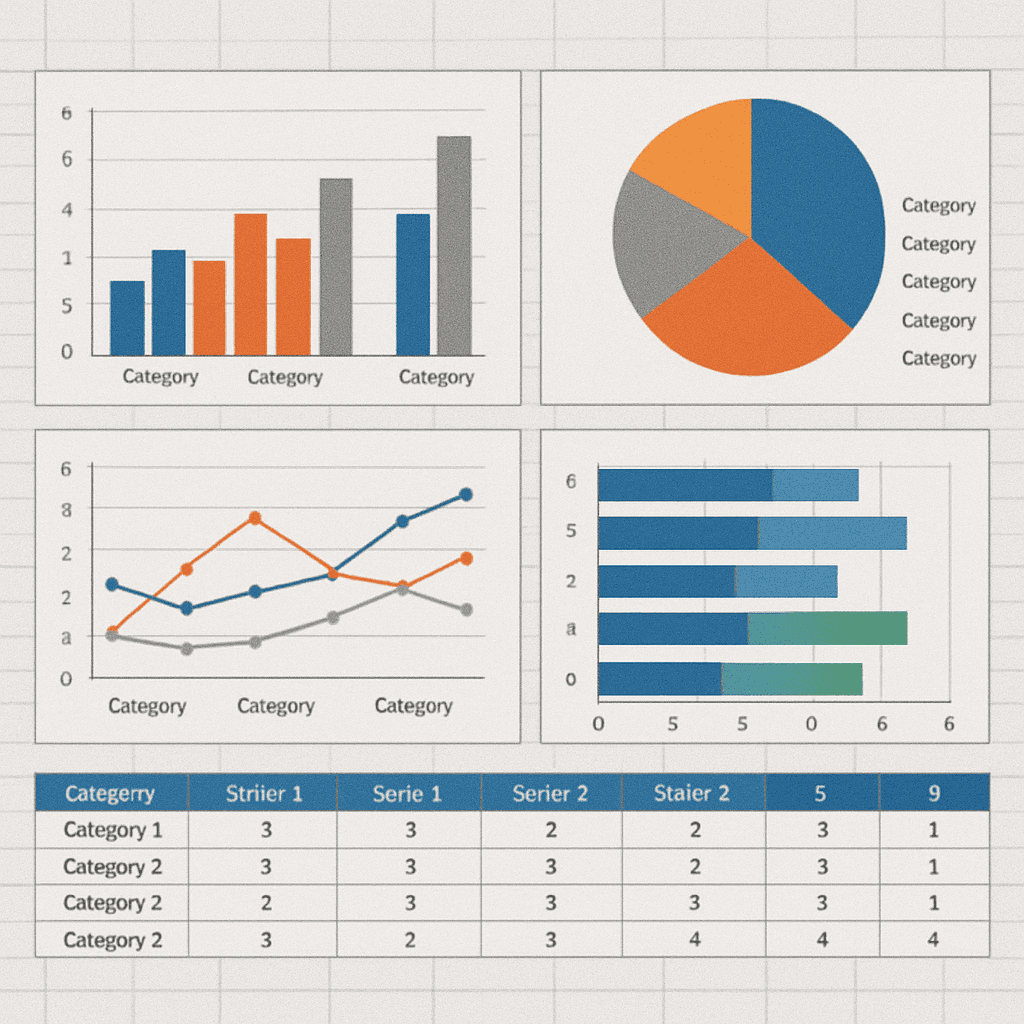 excel spreadsheet with data visualization