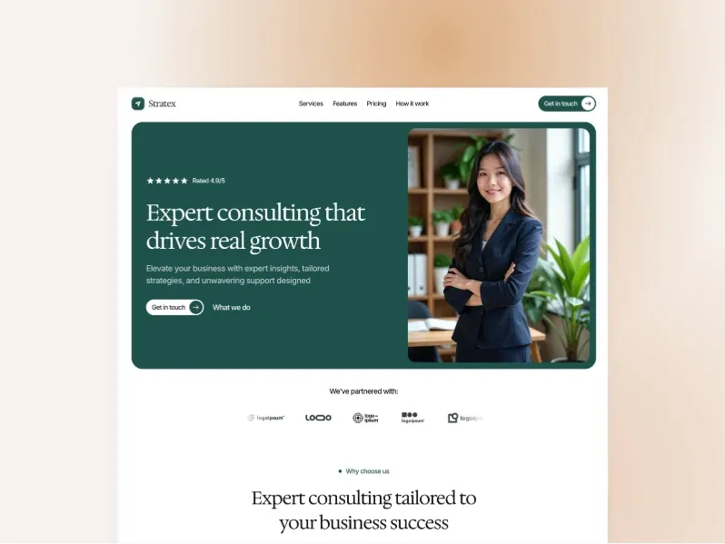 stratex framer website template