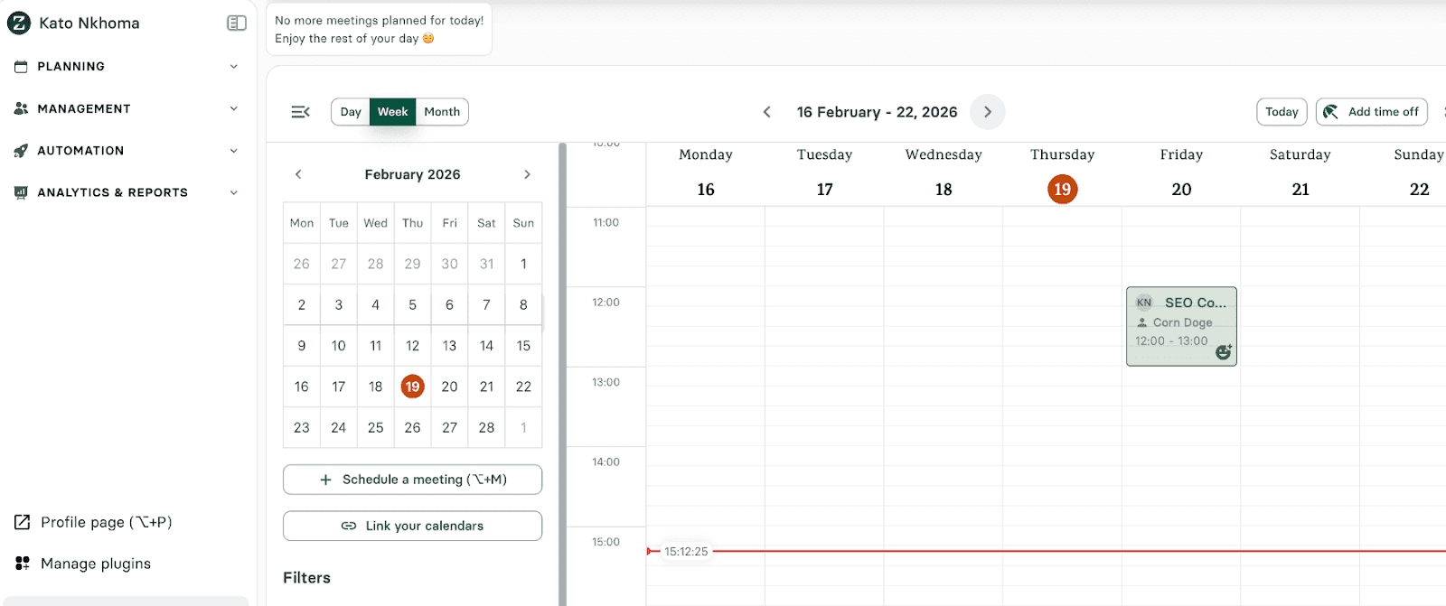 Zencal calendar view