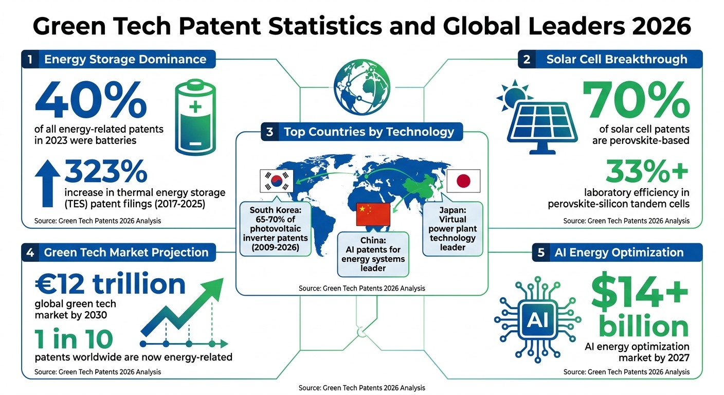 Green Tech Patent Statistics and Global Leaders 2026