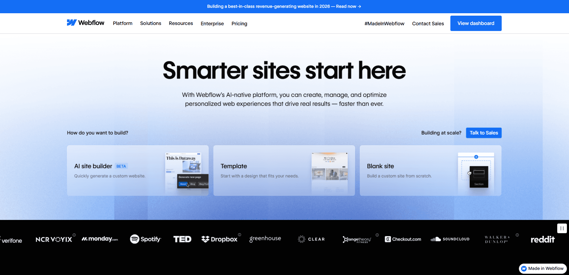 webflow website