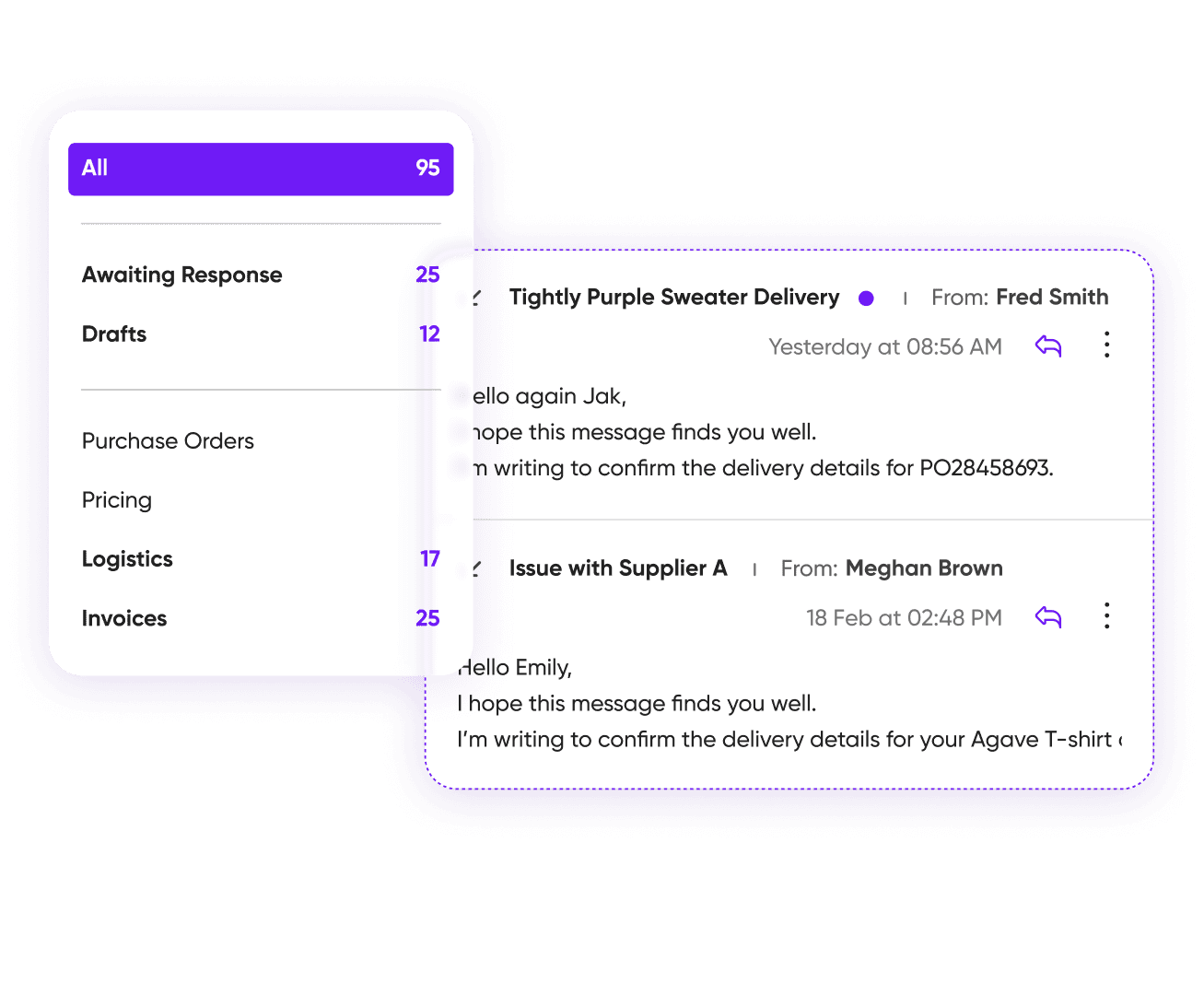 Tightly inventory software account balance graph with $5,630 shown and a limit reminder toggle.