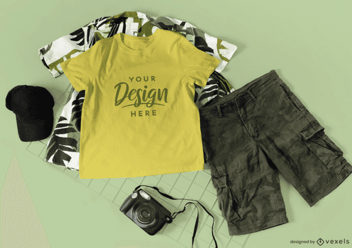 summer clothes mockup