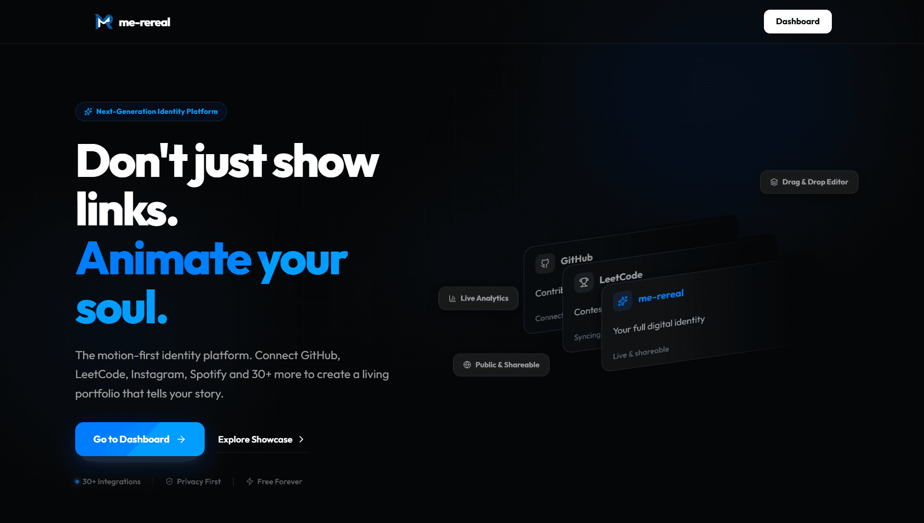 hero image of me-rereal website