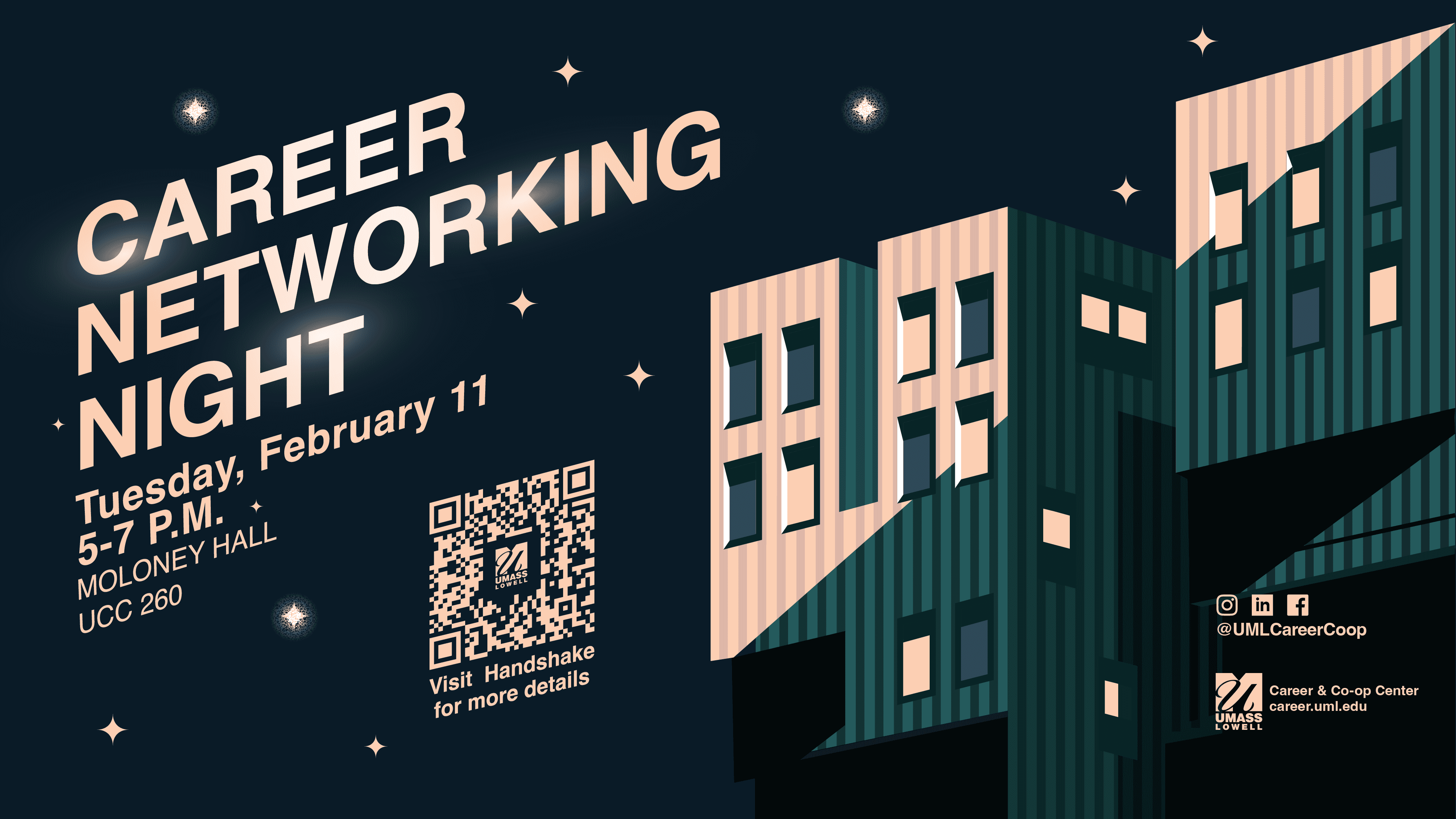 Spring career fair Digital Screen, Career Networking Night