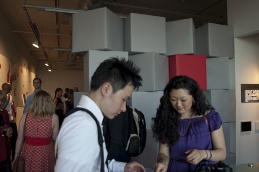 people in a gallery