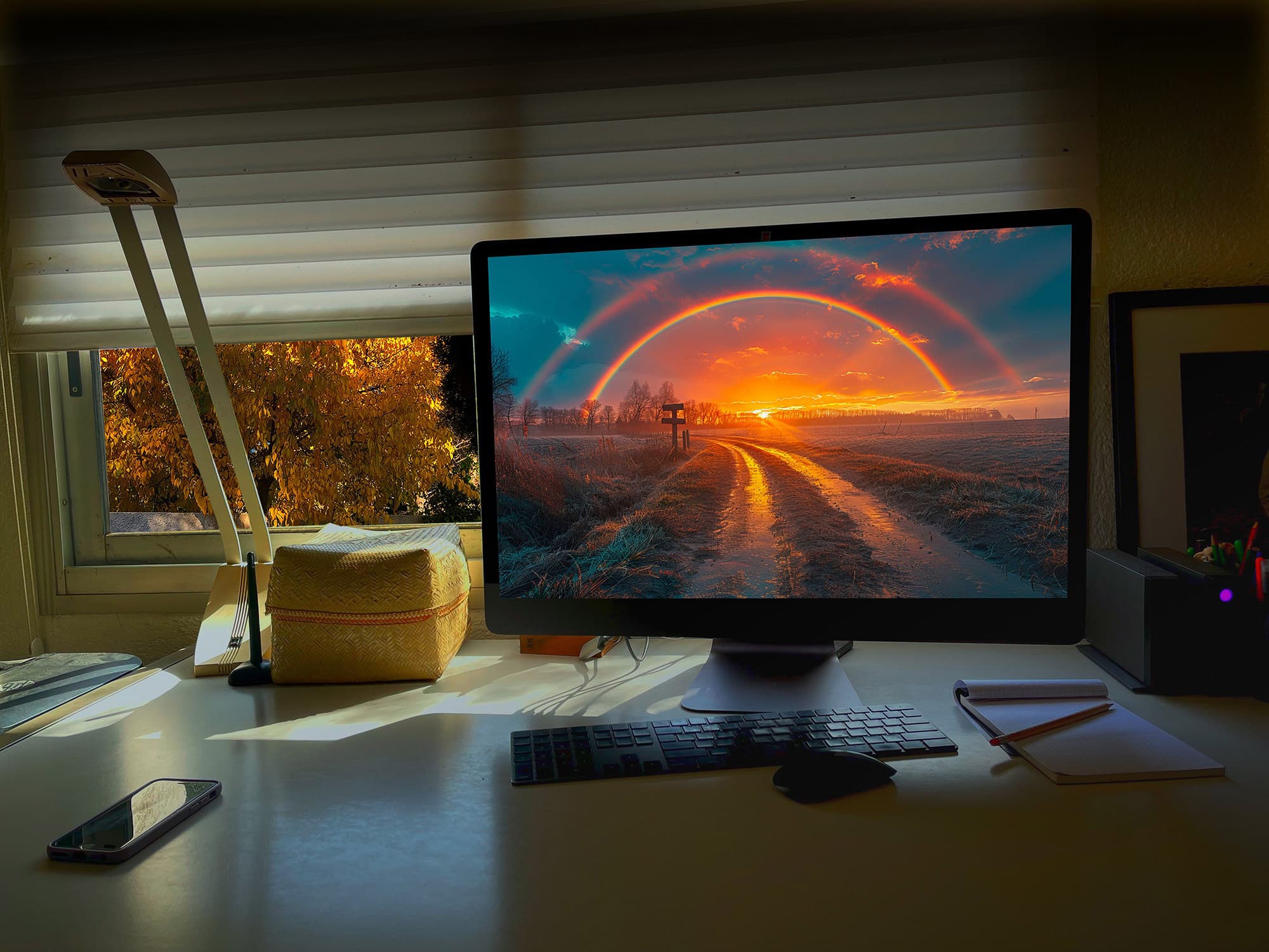 ordinateur IMac sur un  bureau