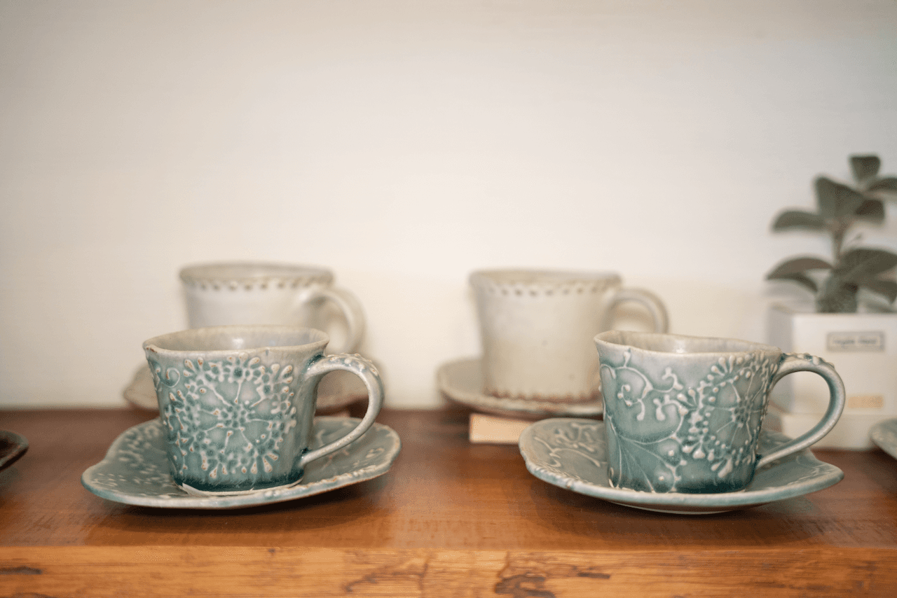Pottery mugs