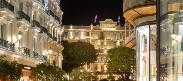 Hôtel Hermitage Monte-Carlo at night