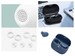 A pair of true wireless earbuds resting in their charging case