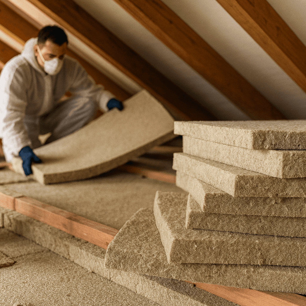 aplicação de isolamento térmico