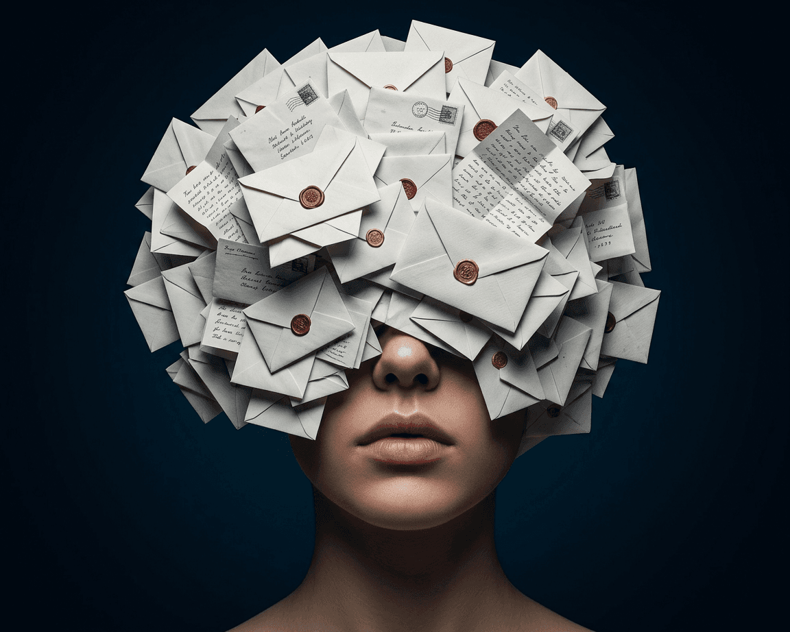 person showing white envelope