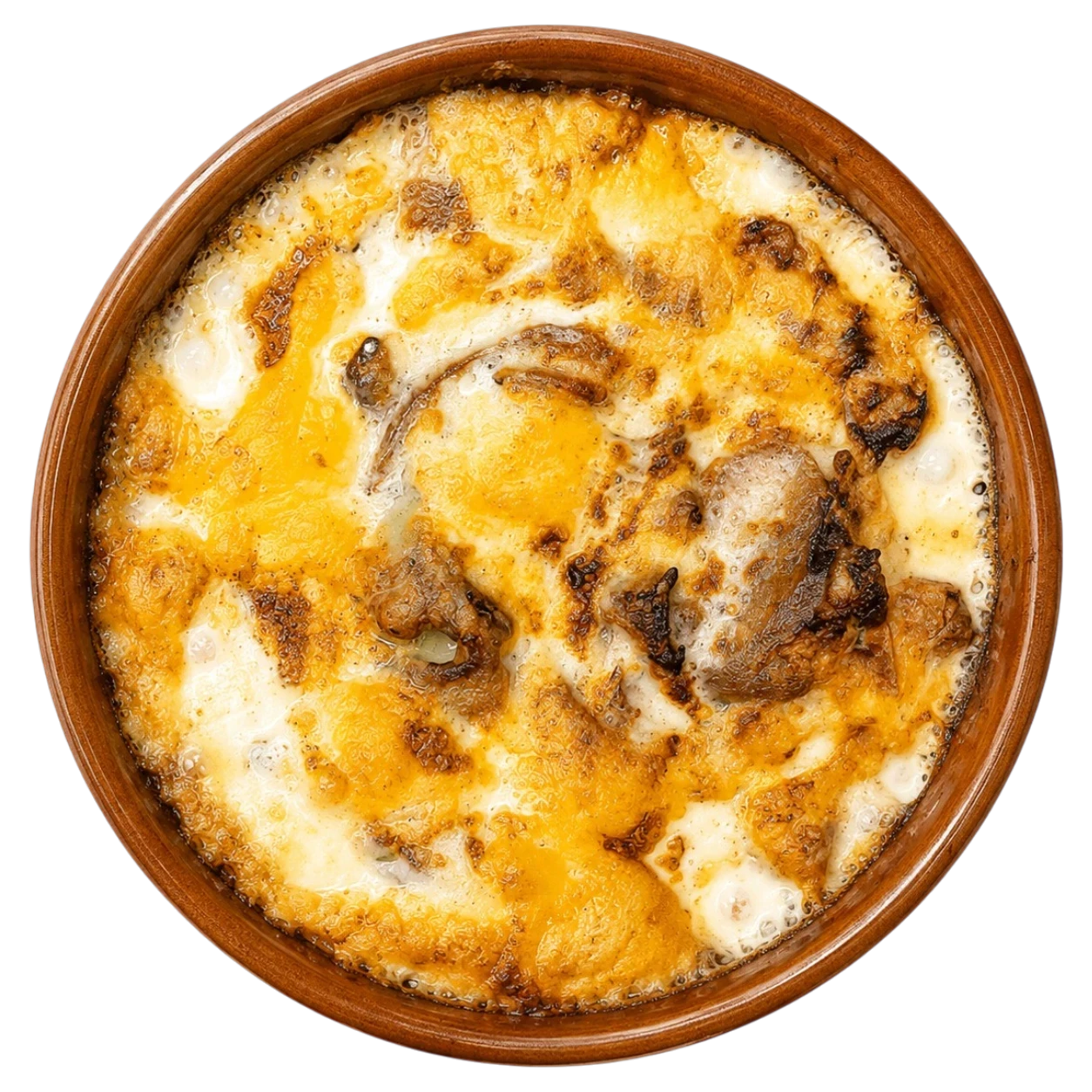 Truffade aux girolles gratinée servie à La Cassolette à Clermont-Ferrand
