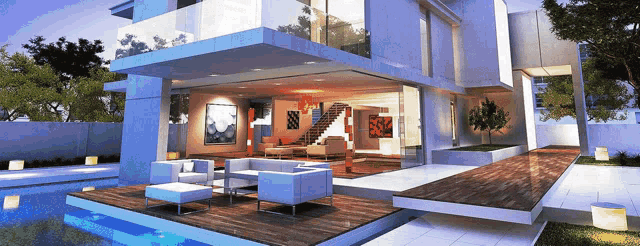 Modern House Design with Wholesale Granite Slabs