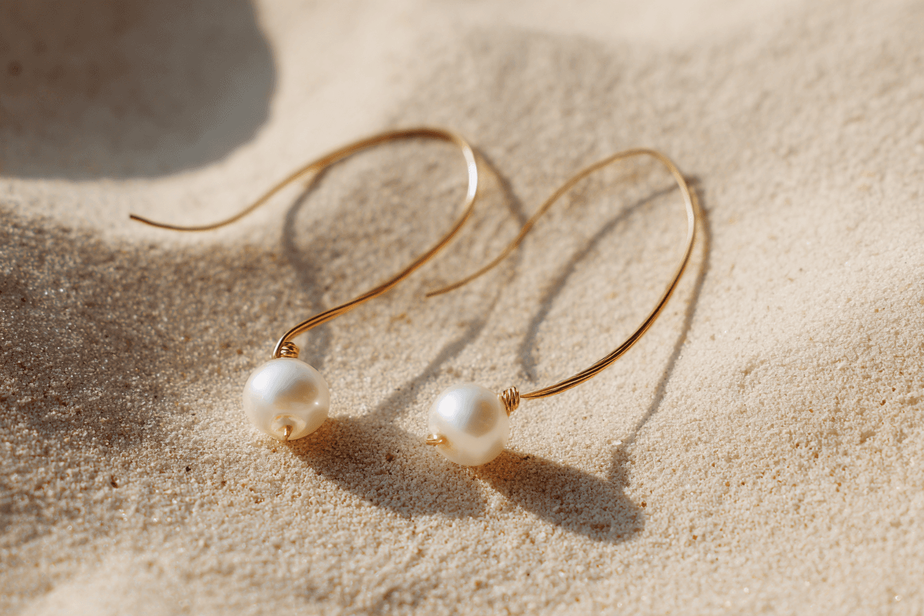Goutte Earrings in 18k yellow gold — Reflet earrings