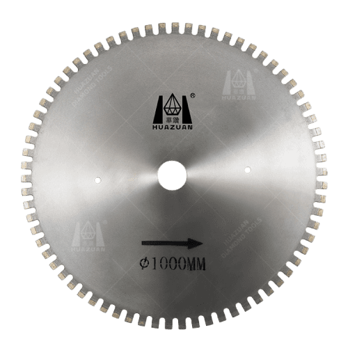 A full view of a 1000mm diameter diamond saw blade designed for marble cutting.