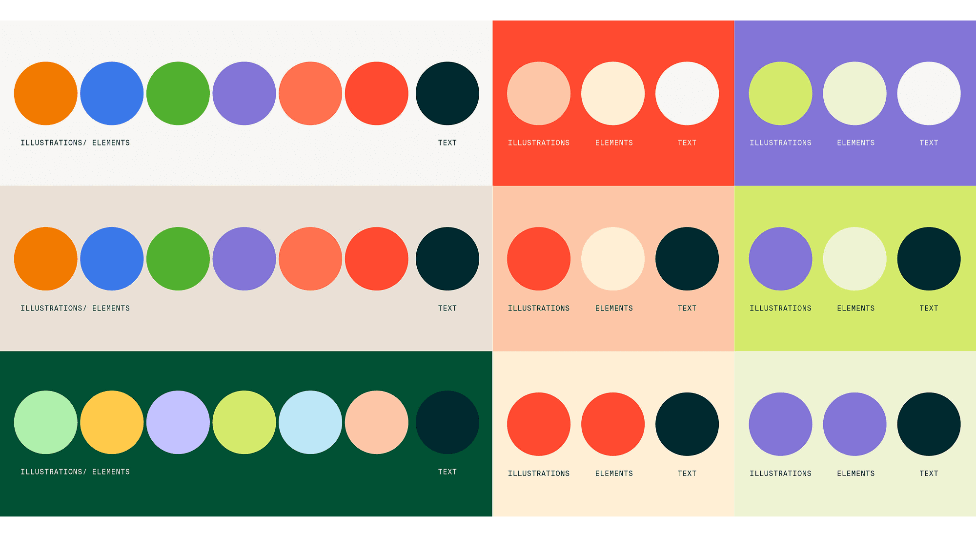 color combination, Bold color palette and graphic system for Gen Z audience branding in GCC