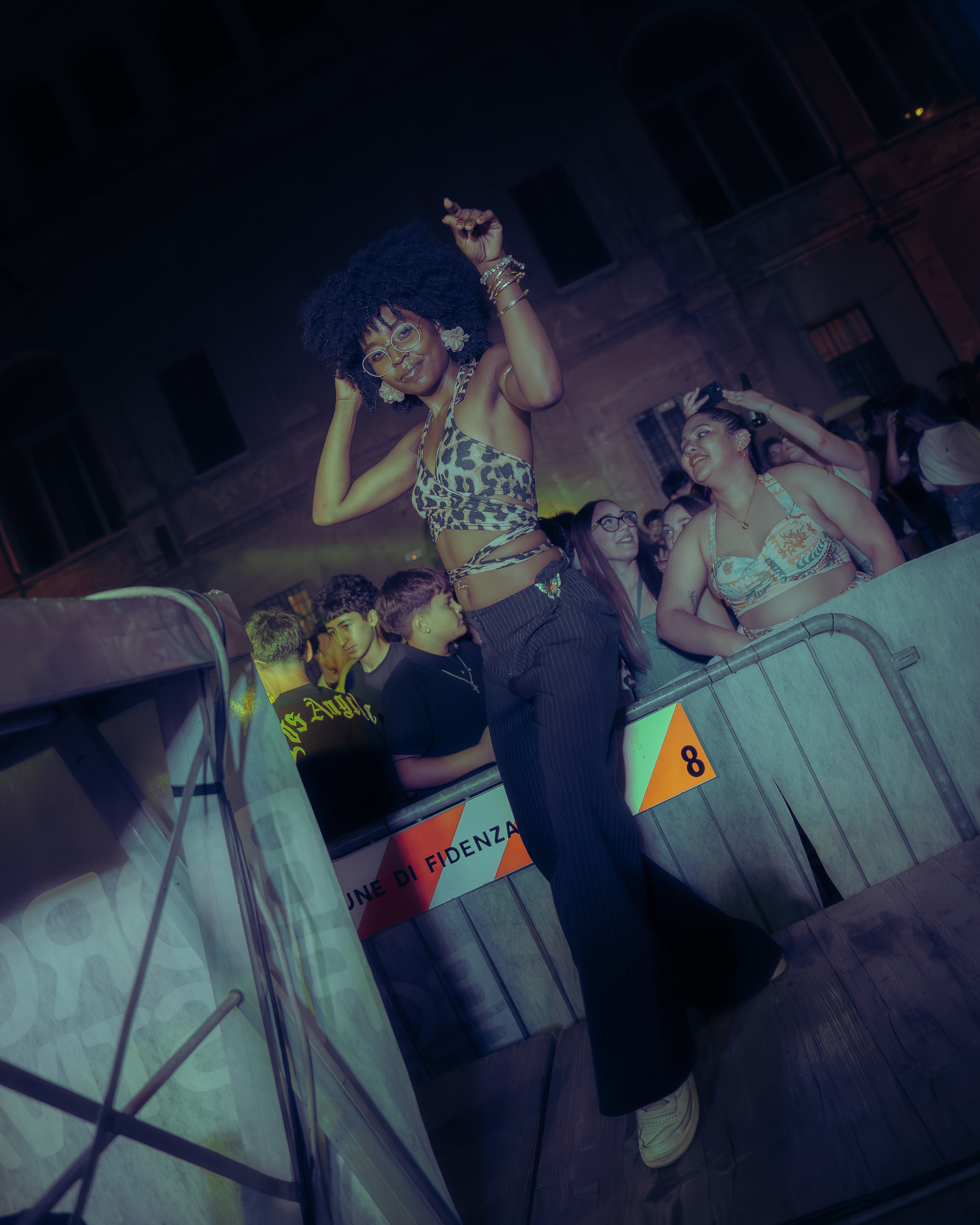 Woman portrait on red background