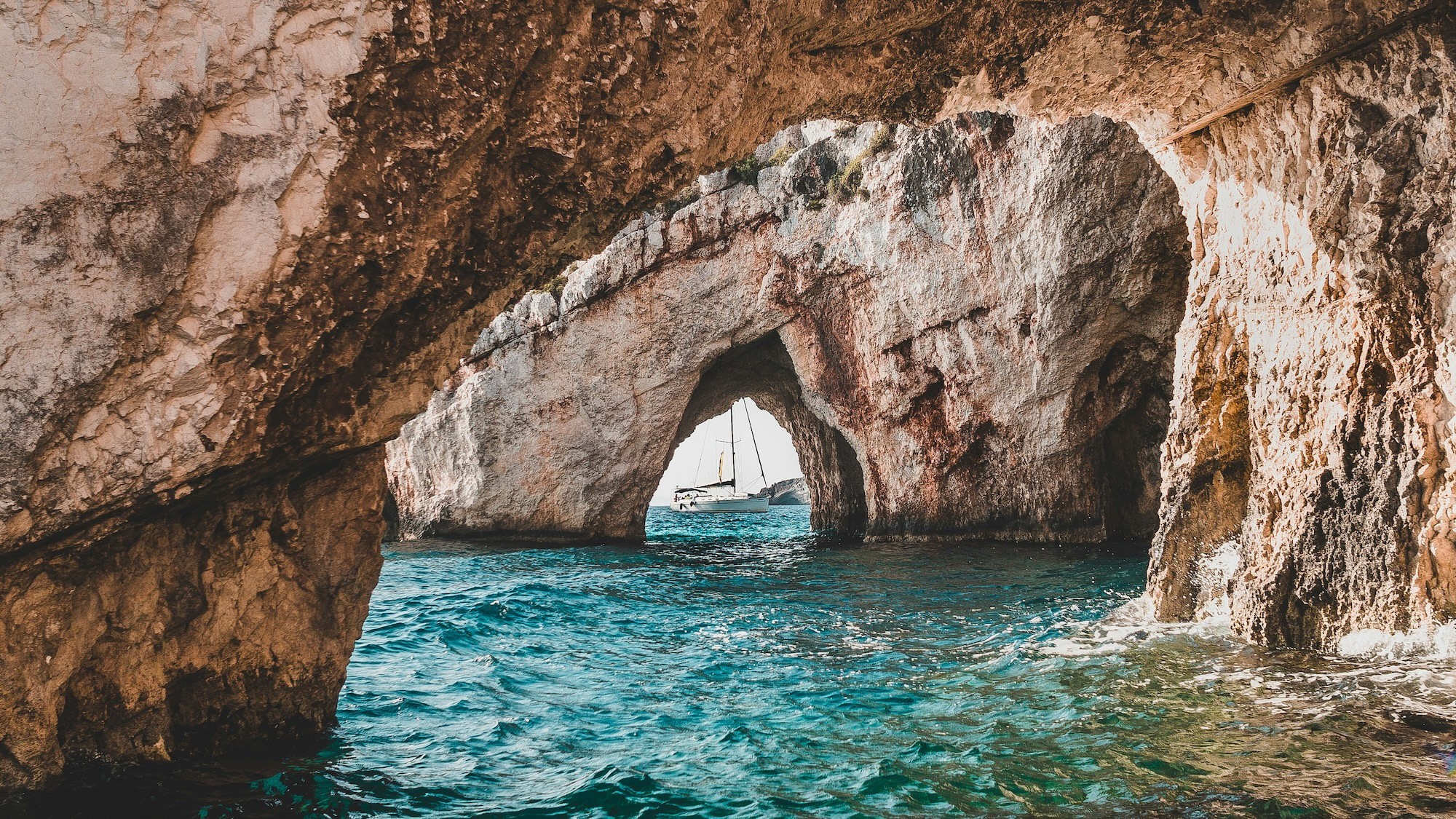 The sea, the cave and the Aegean sea