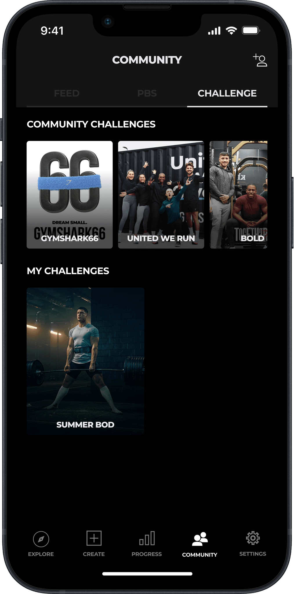 See all the challenges in one single tab