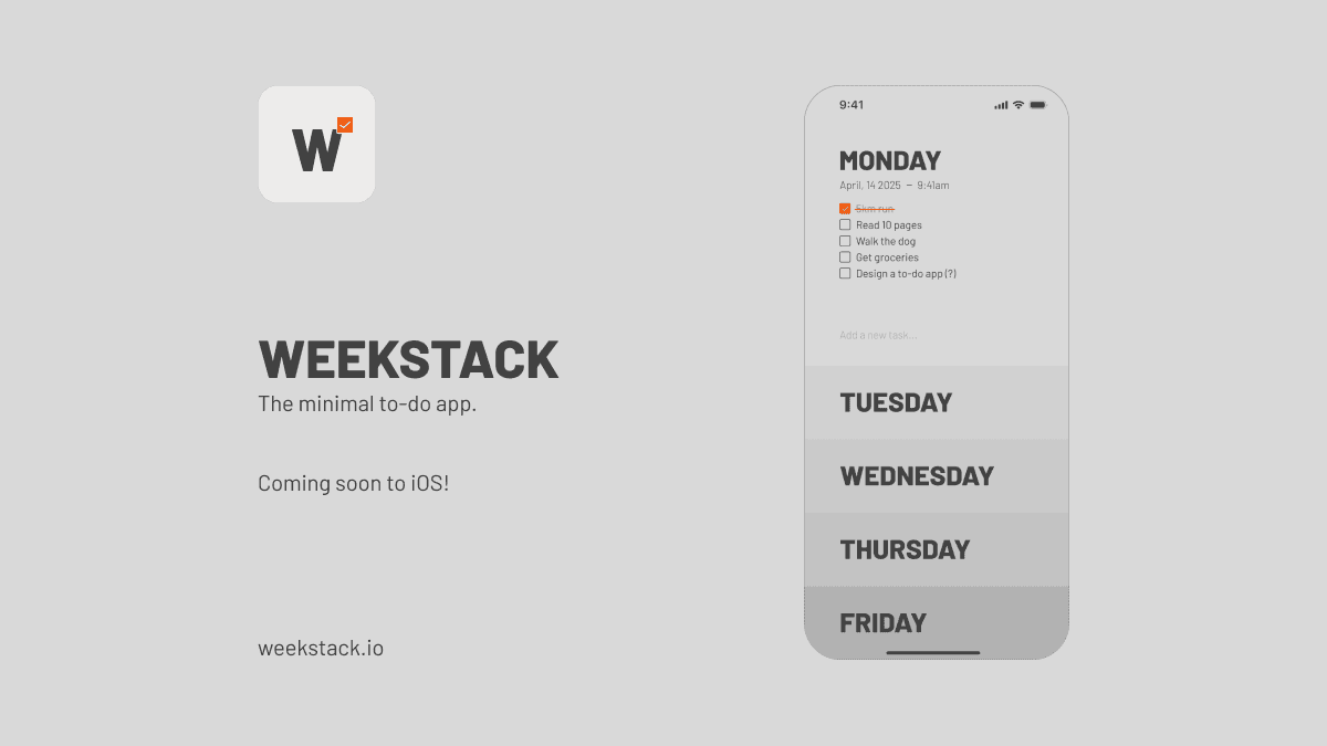 Weeks Stack Offset Weekstack | The Minimal To-Do App
