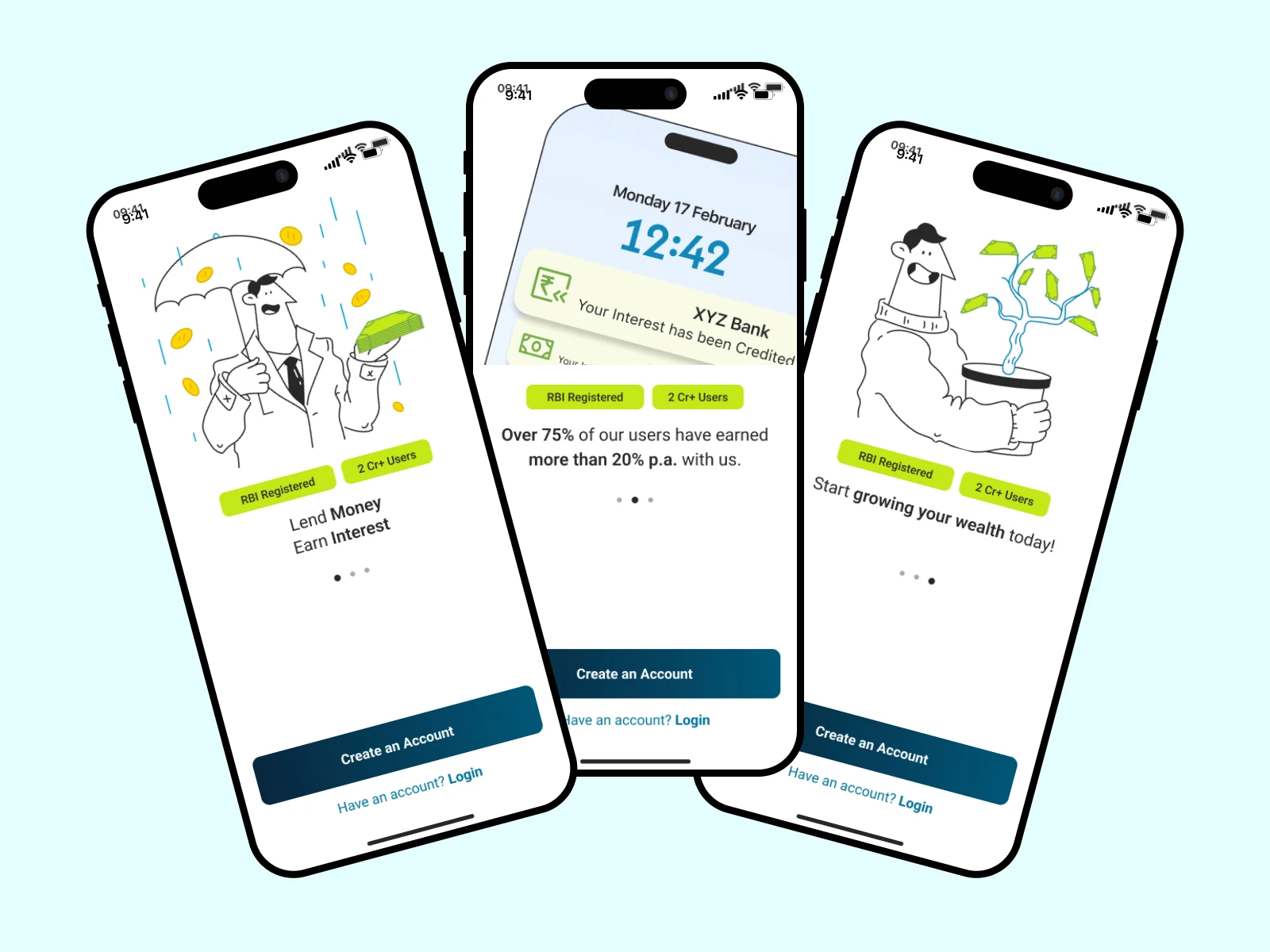 UX UI Design and onboarding optimization  for a Fintech mobile app
