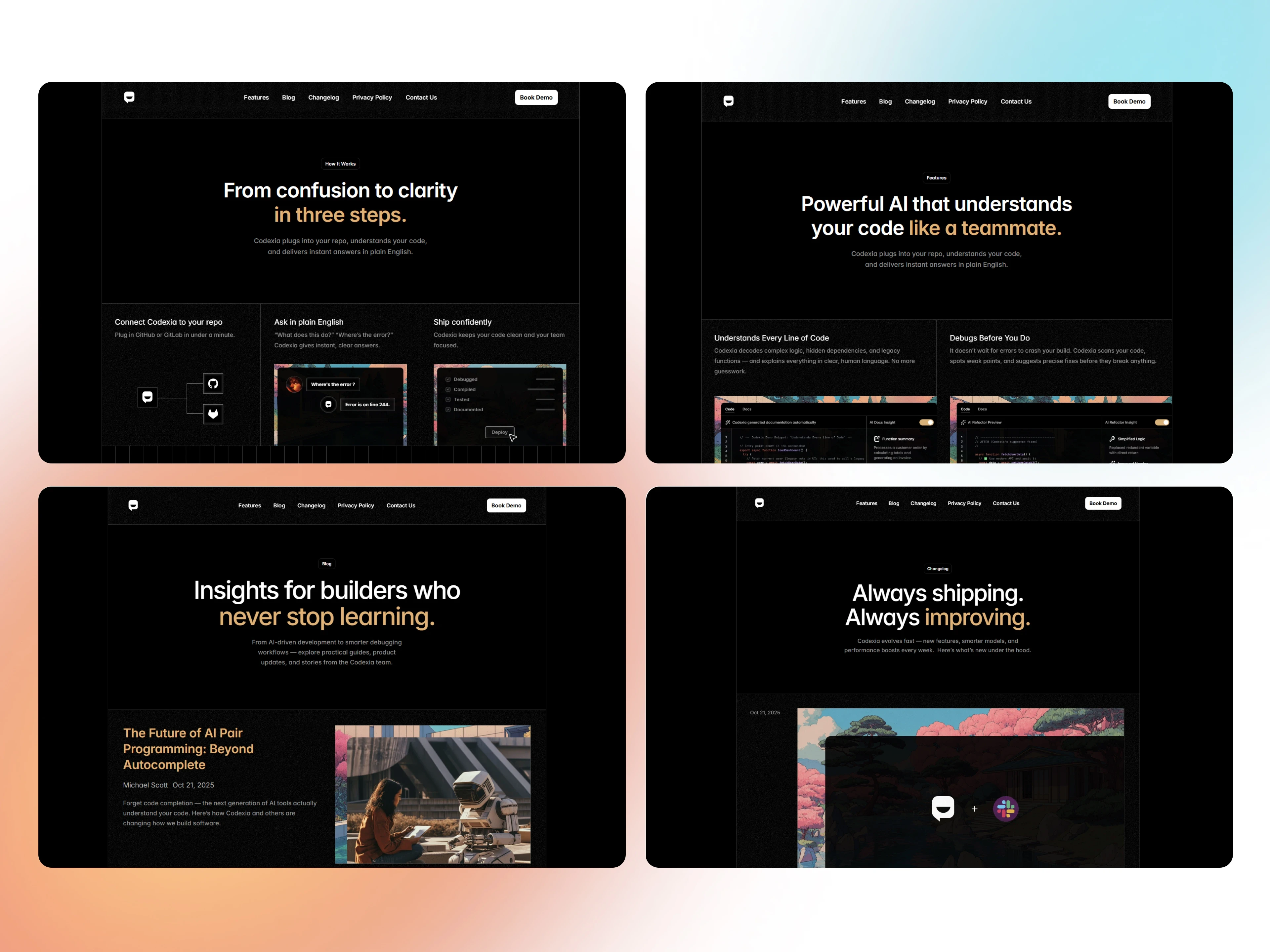 Meridian logo preview variations