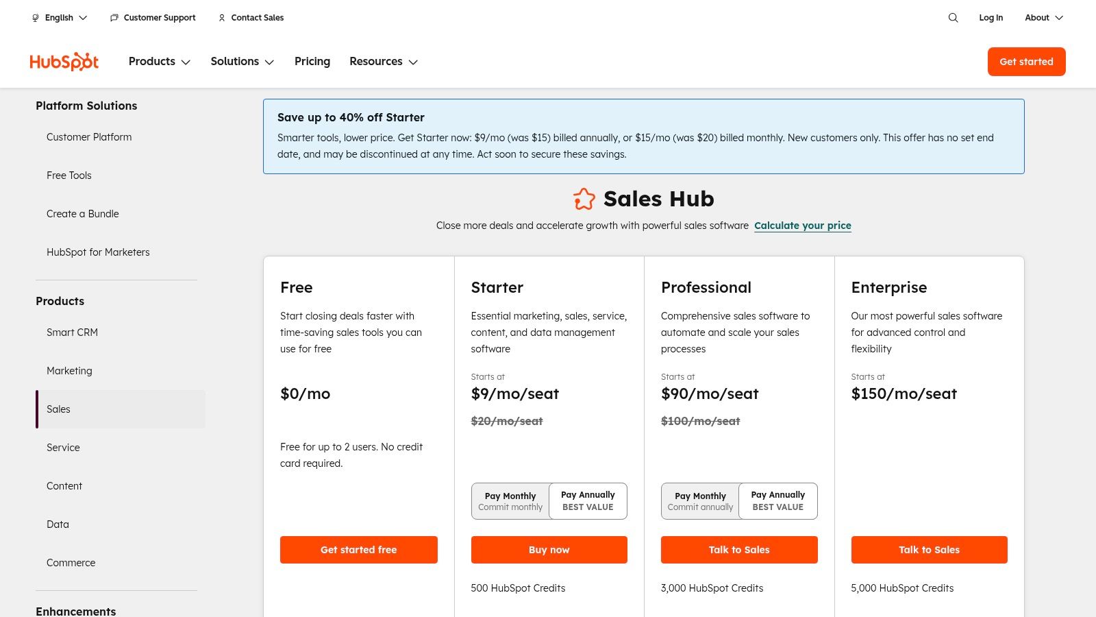 HubSpot Sales Hub (with HubSpot AI)