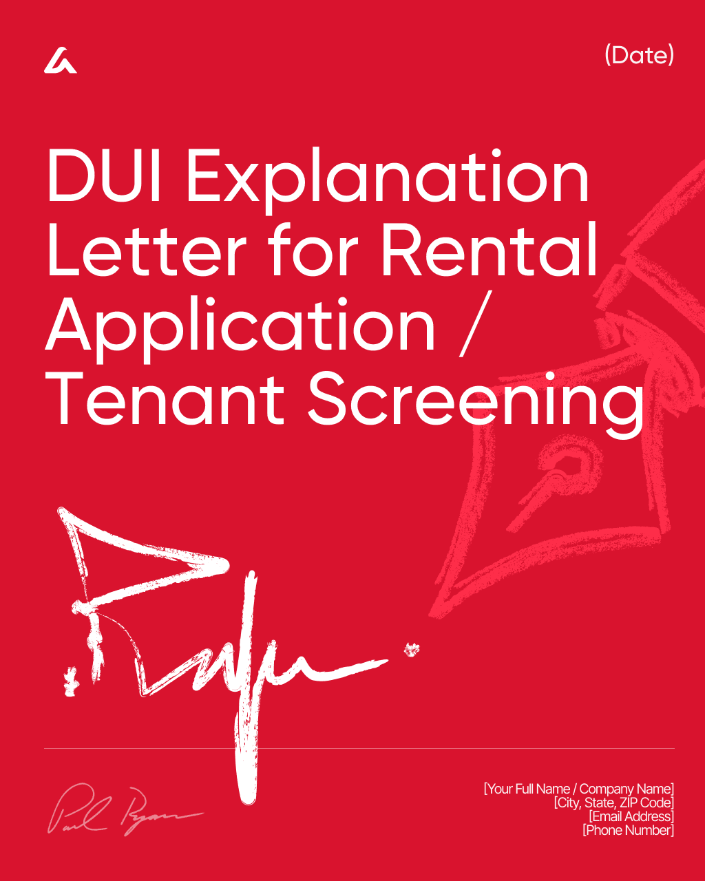 DUI Explanation Letter for Rental Application / Tenant Screening
