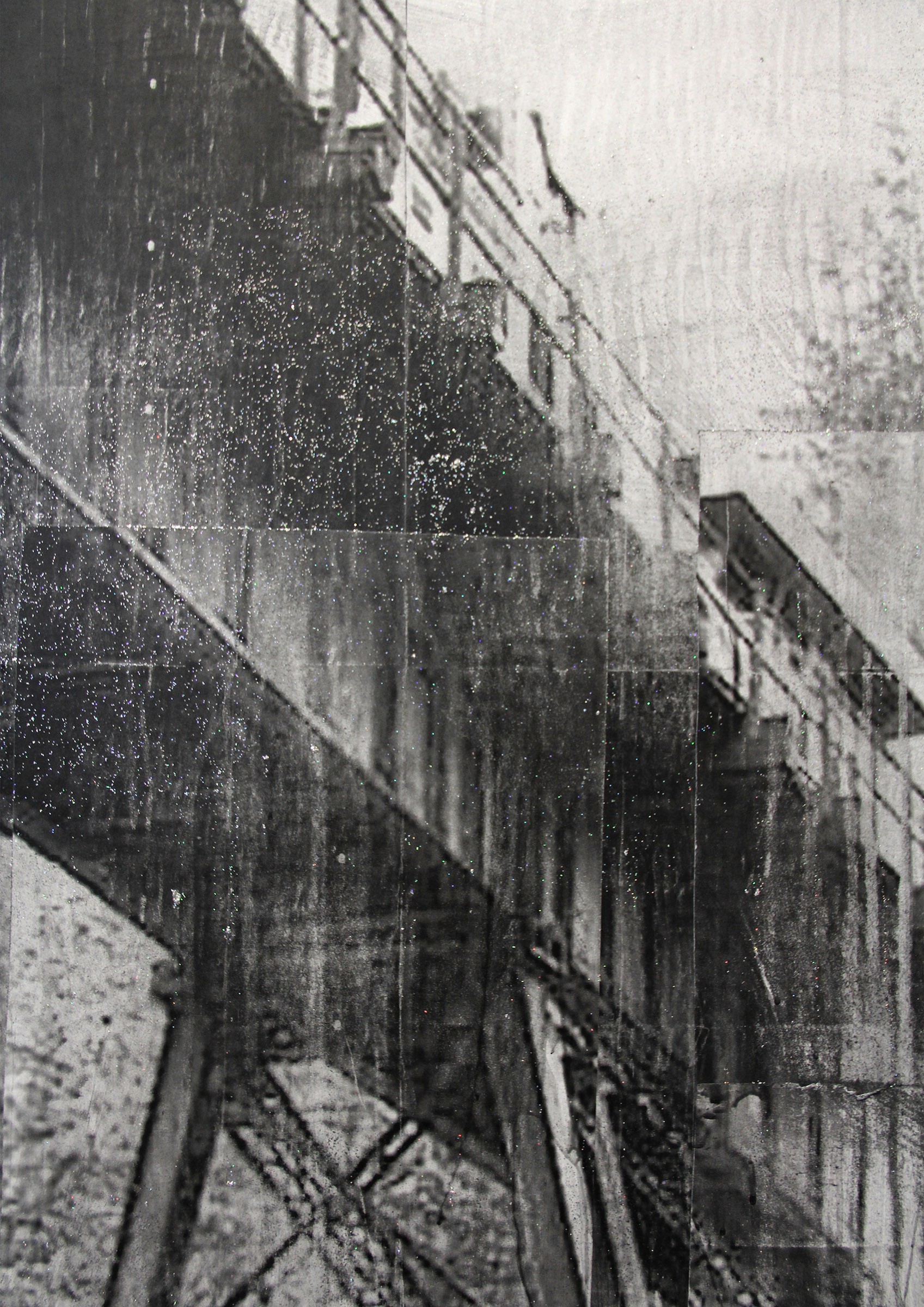 Nicholas Cheveldave artwork collage on canvas