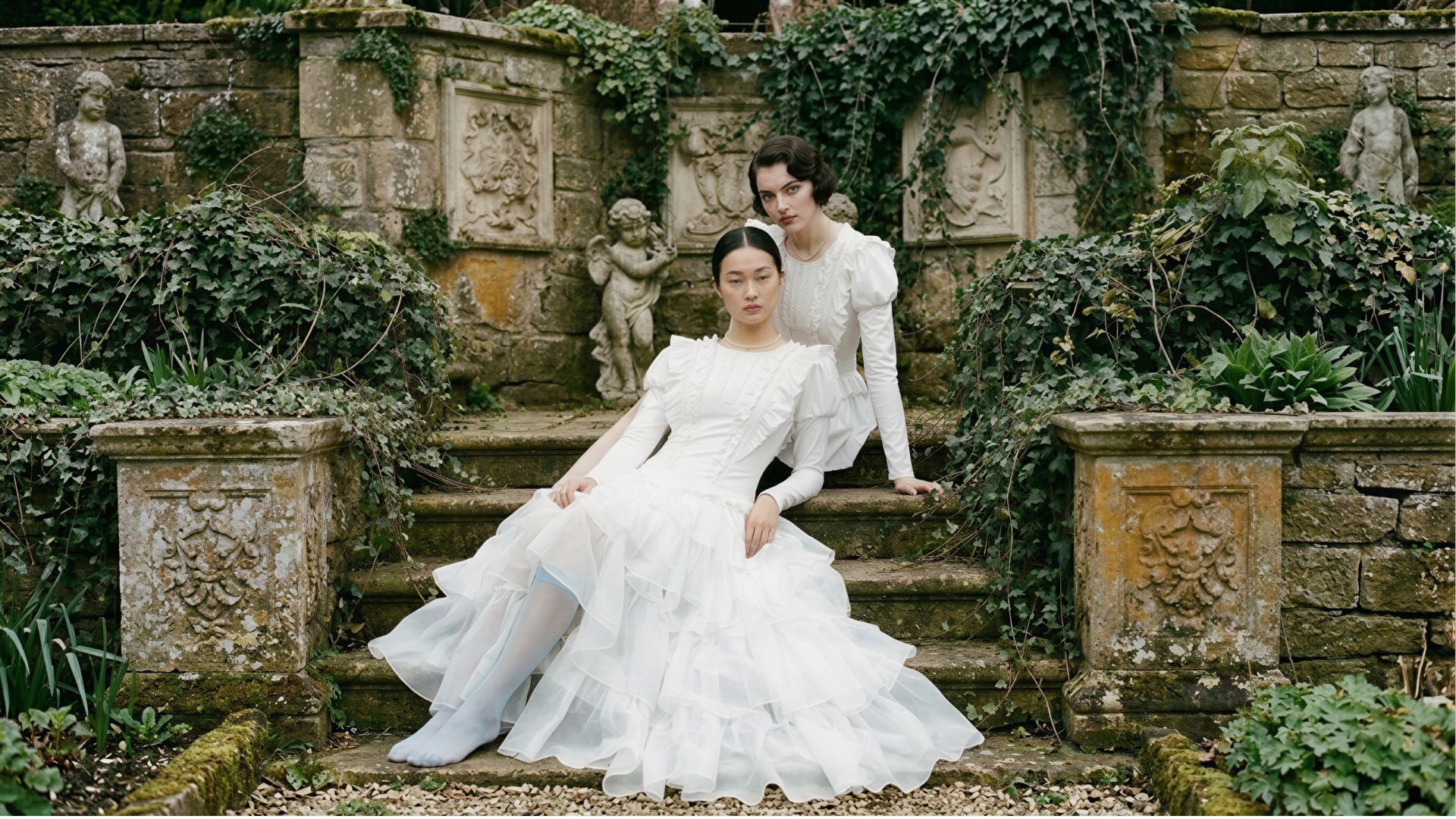 ai models in a victorian themed editorial image