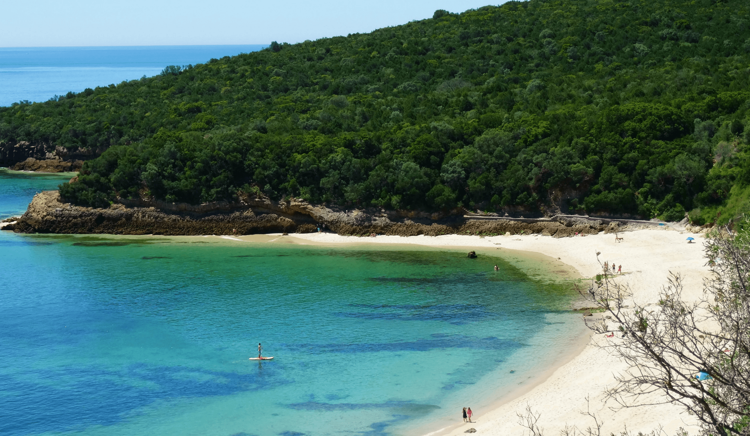 Secluded Galapinhos beach with turquoise water in Arrábida