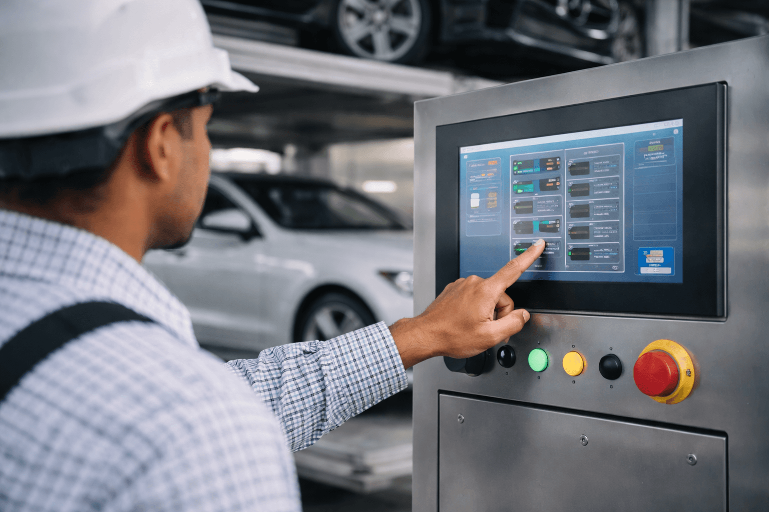 Automated car parking dashboard