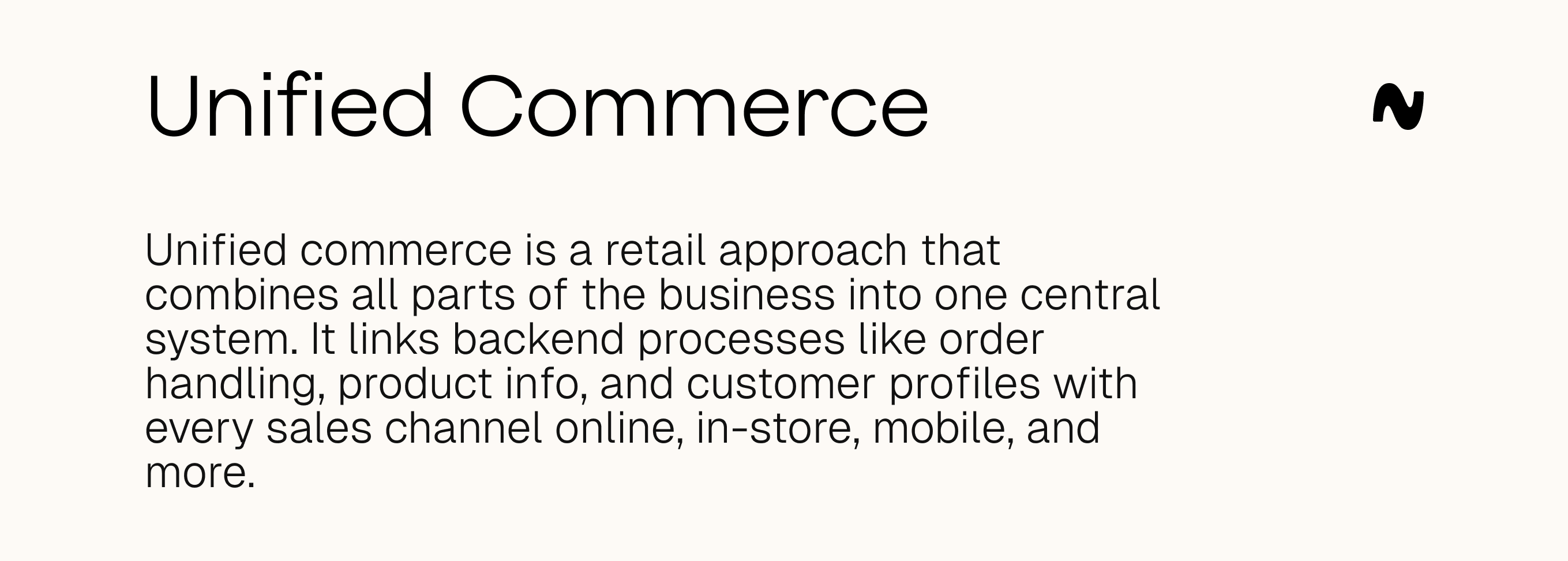 Unified Commerce definition