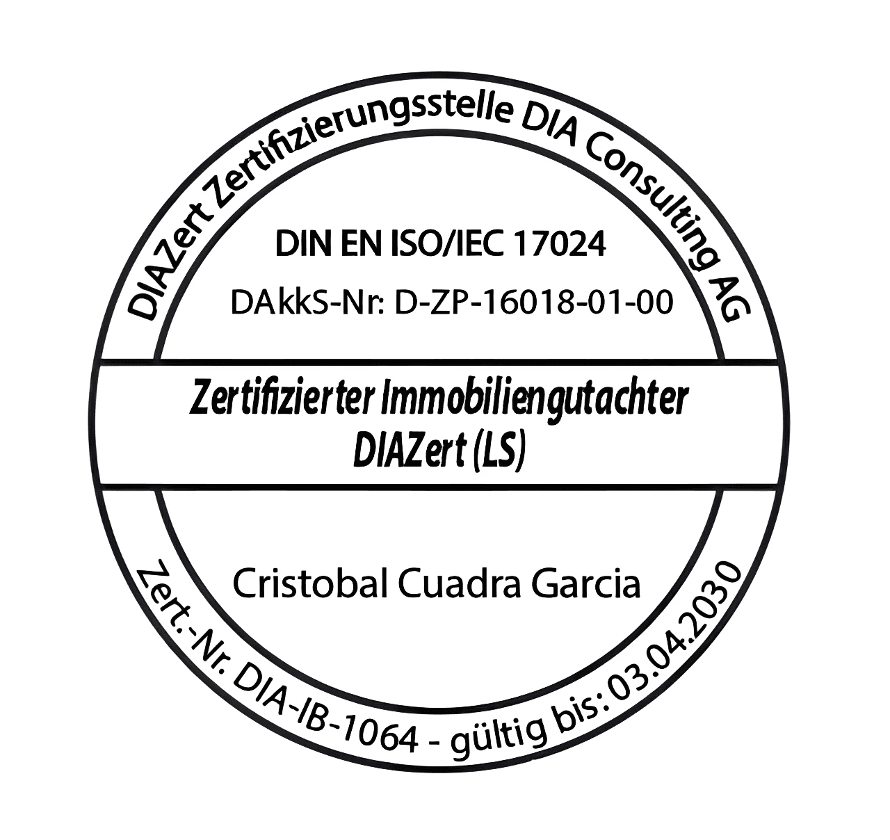 Stempel als Immobiliengutachter DIAZert