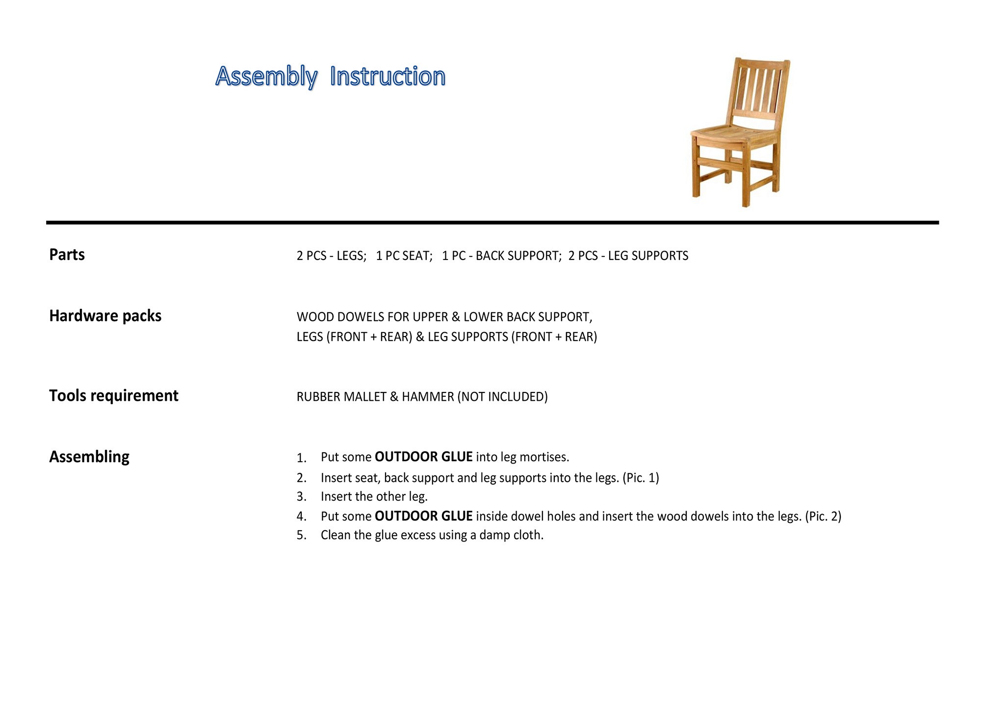 assembly instruction