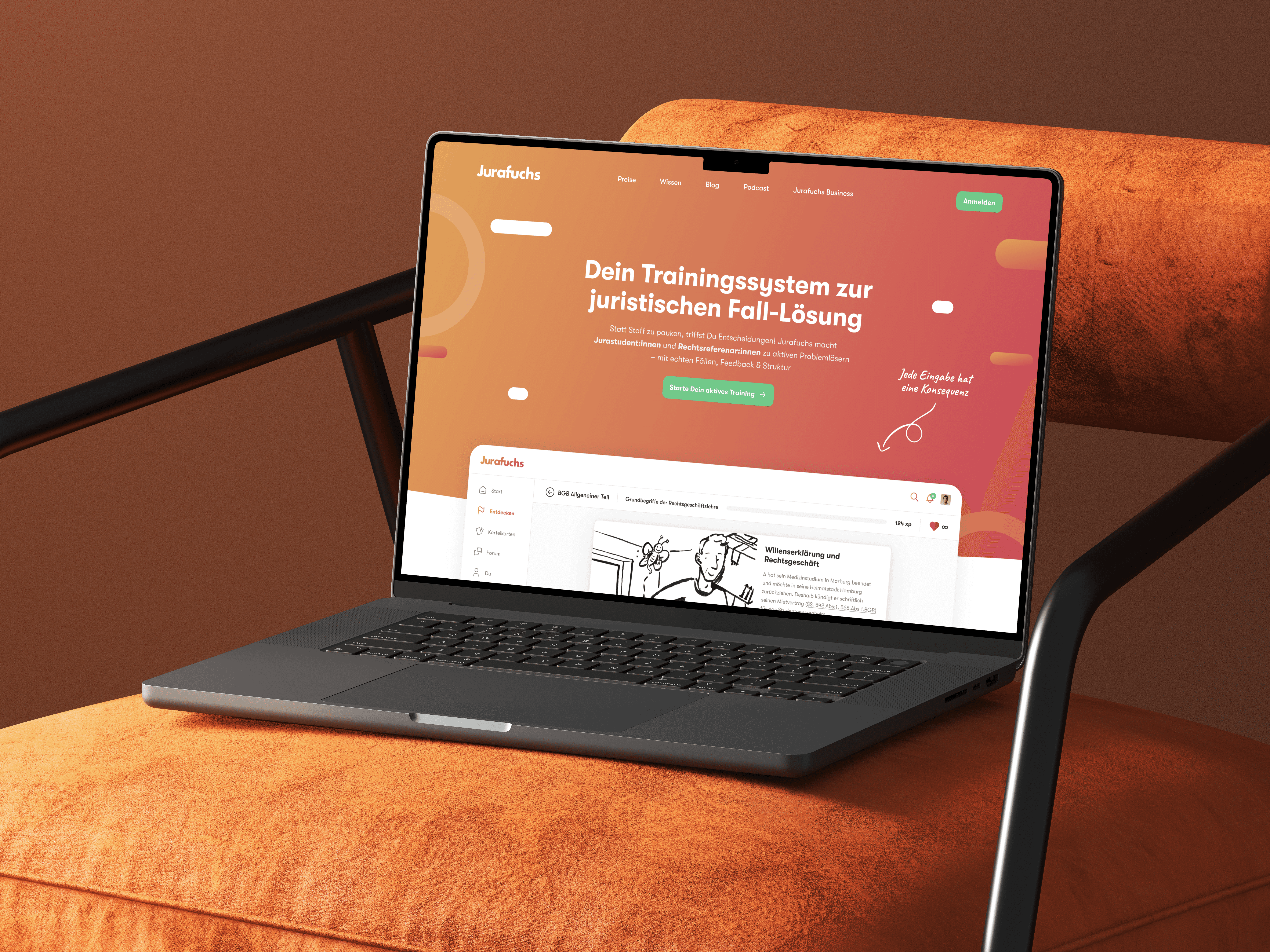 Jurafuchs Website Screen