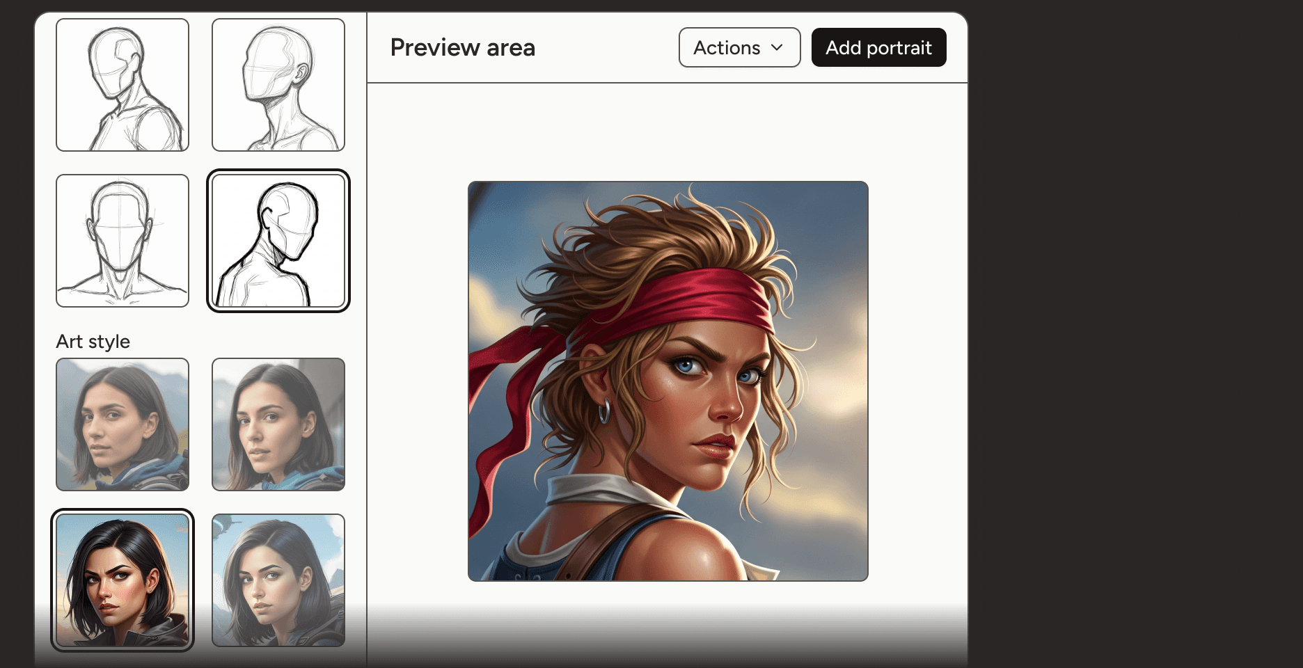 Screenshot of easy-to-use image generation options in Mythril