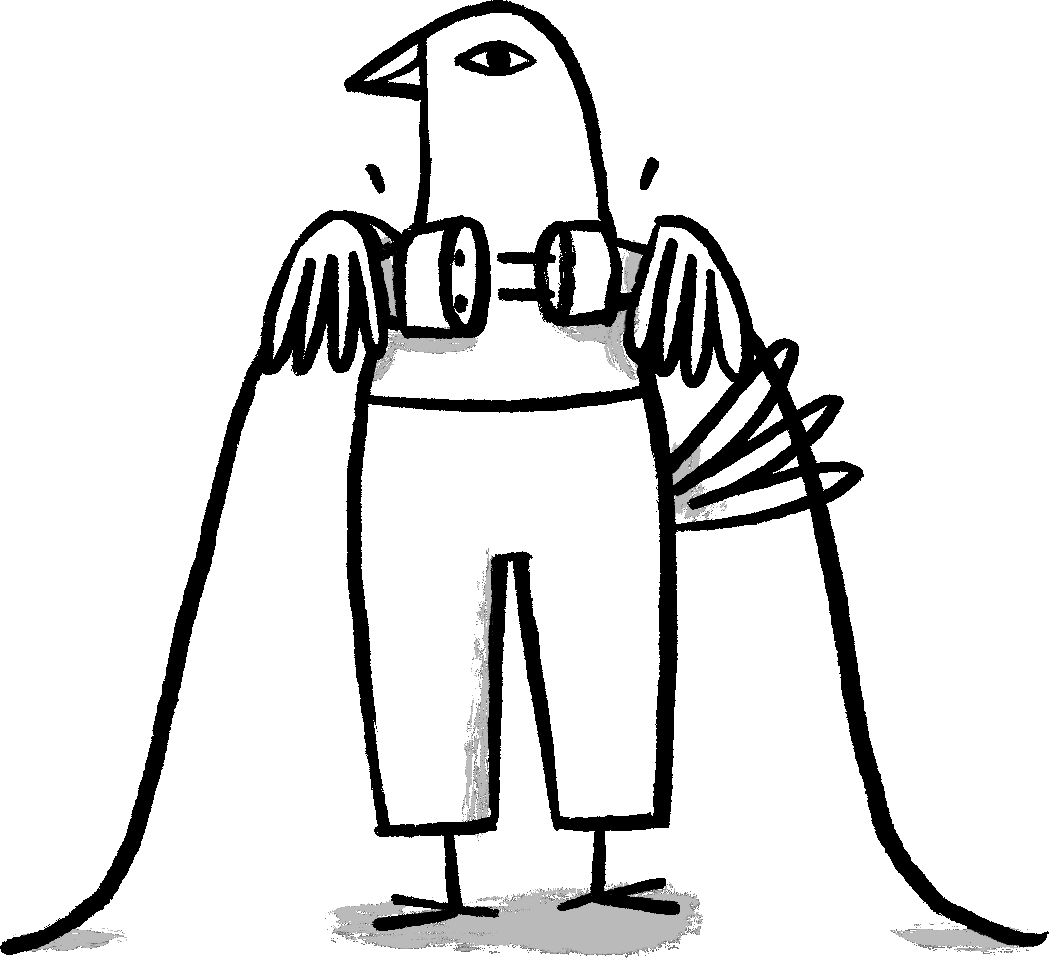 Illustratie van Jimmy die een connectie legt