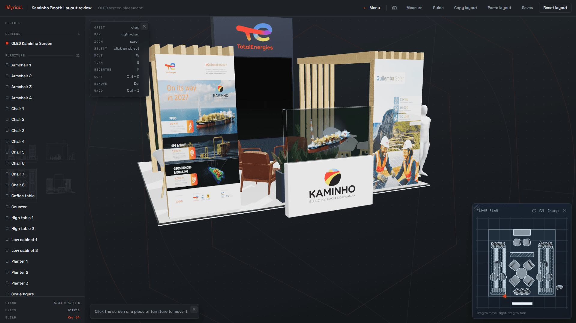 Booth arrangement web app