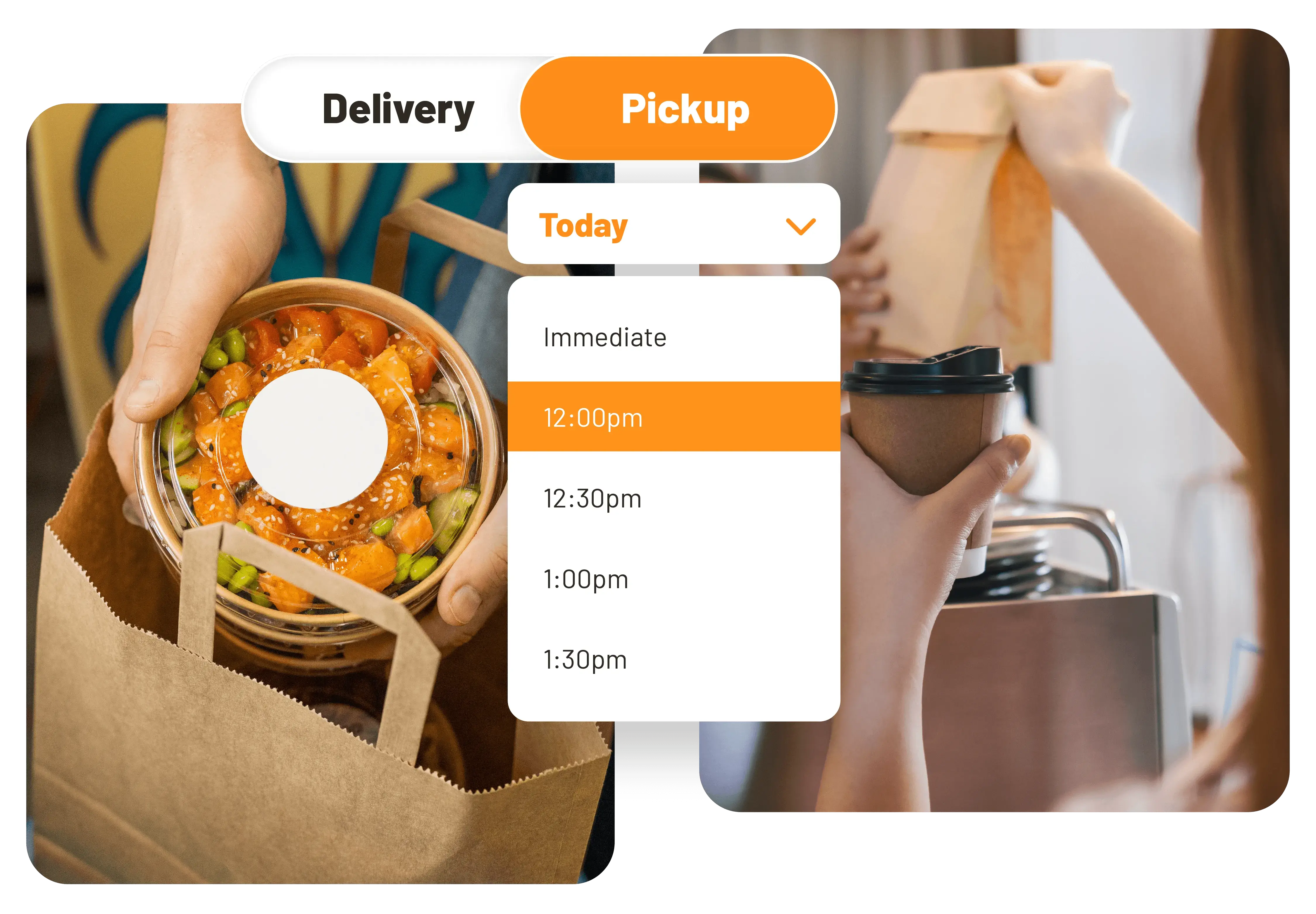 Malaysian F&B staff preparing takeaway orders with scheduled pickup options through StoreHub online ordering.