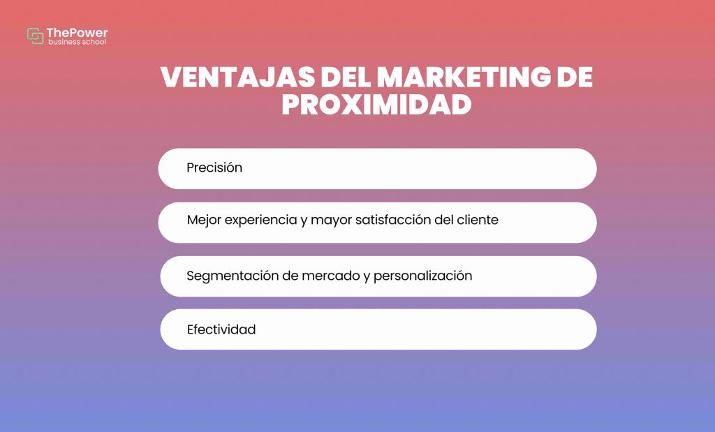 Ventajas del marketing de proximidad: