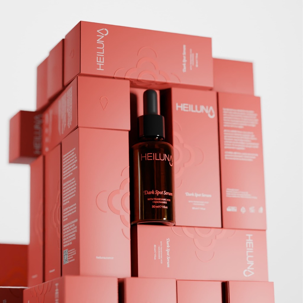 Heiluna Dark Spot Serum 3D Modelling Luxury Cosmetic Packaging Design by The Ocean Design